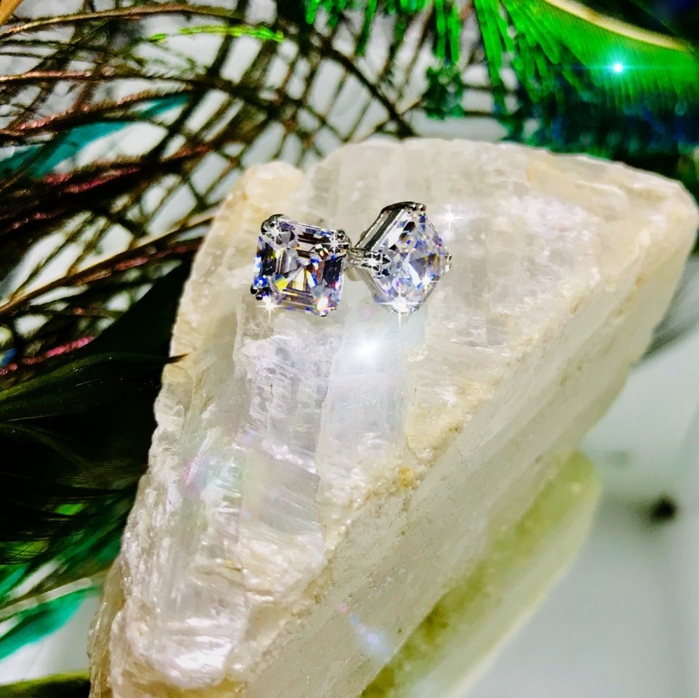 💎'4CTTW' 2CTea  ASSCHER CUT DIAMONDS (Lab) 💎 - Picture 2 of 2